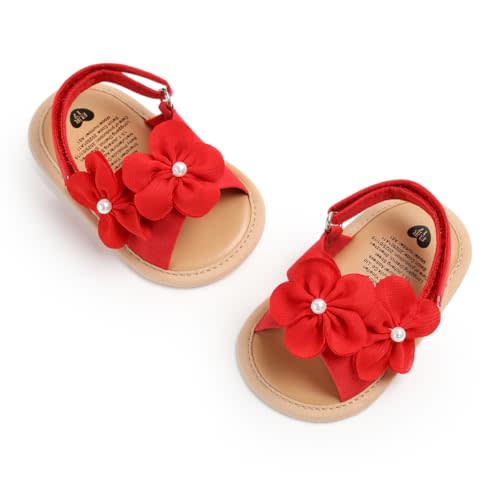 Infant Baby Girls Sandals Summer Baby Wedding Dress Flat Shoes Newborn Crib Shoes First Walkers Prewalkers Shoes