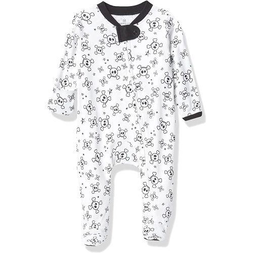HonestBaby Sleep and Play Footed Pajamas One-Piece Sleeper Jumpsuit Zip-Front PJs Organic Cotton for Baby Boys, Unisex