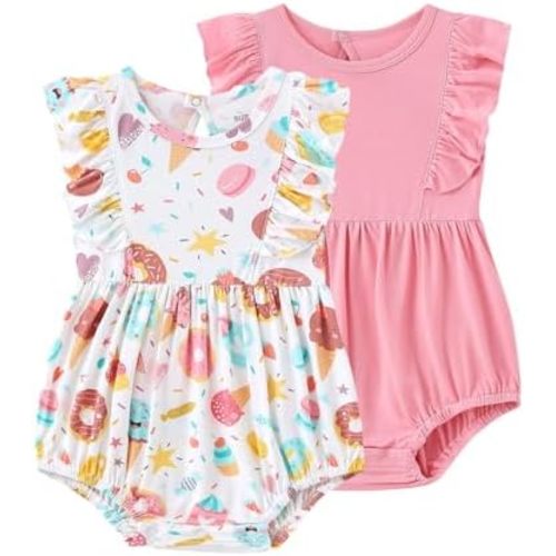 Baby Girl Romper Infant Toddler Girls One Piece Jumpsuits Bamboo Viscose Clothes