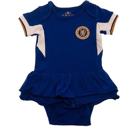 Chelsea FC Baby 2023-2024 Tutu Skirt Onesie (3-6 Months) (Royal Blue/White/Gold)