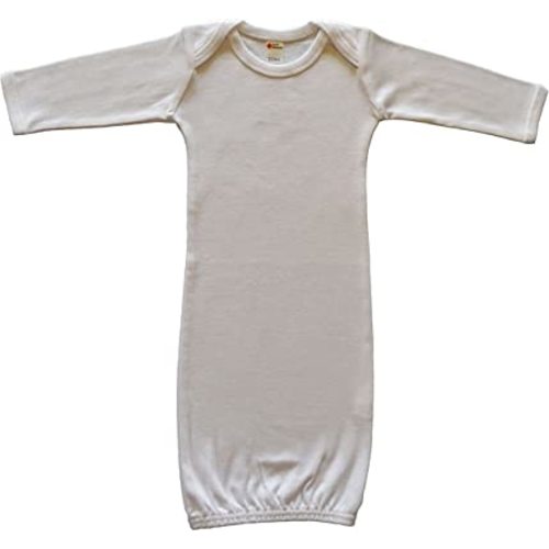 Amazon.com: Earth Elements Baby Long Sleeve Gown 0-3 Months White: Clothing, Shoes & Jewelry