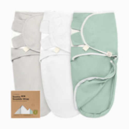 KeaBabies Soothe Zippy Swaddle Wraps (3 Pack) - Sage, One Size