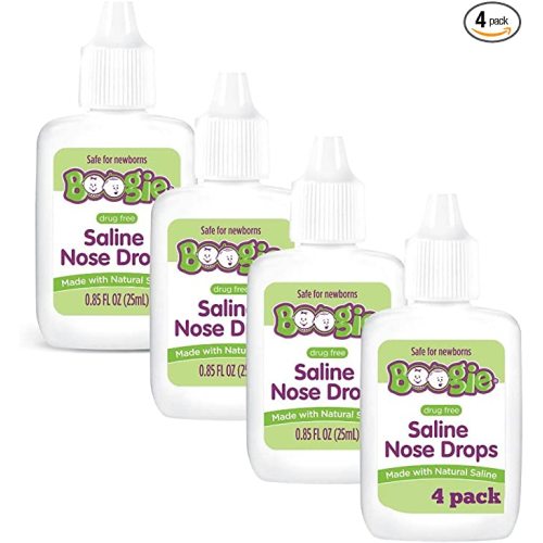 Baby Nasal Saline Drops by Boogie Drops - 4 Pack