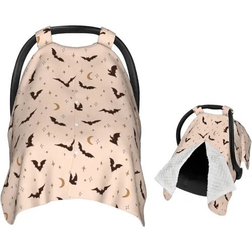 Halloween Bat Baby Car Seat Canopy Nursing Cover for Newborn Car Seat Breastfeeding Covers Blanket Newborn Shower Gift