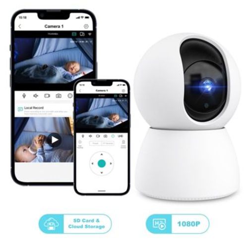 FEBFOXS 2K Baby Monitor Indoor Security Camera for Home Security