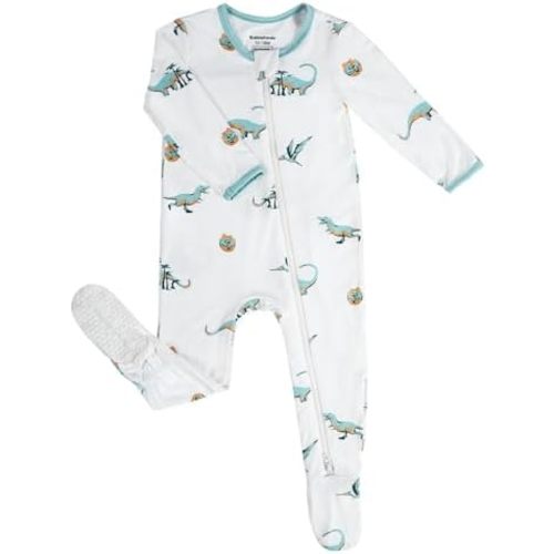 BubblePanda Rayon Made From Bamboo Baby Pajamas Baby Clothes for Boys Girls Unisex Zip-Front Non-Slip Onesie Sleeper