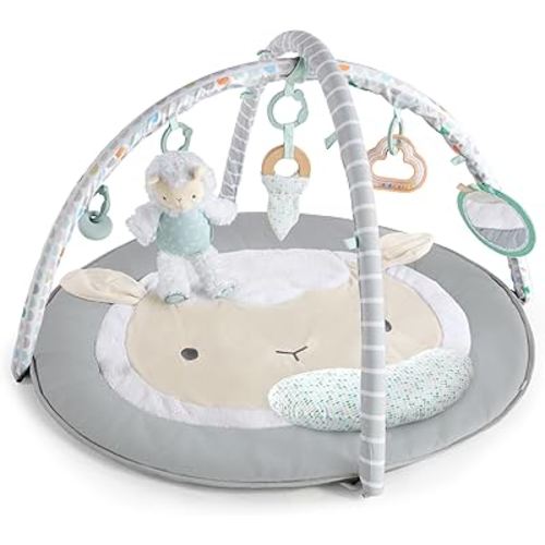 Ingenuity Sheppy’s Spot Ultra Plush Baby Activity Gym & Tummy Time Mat, Newborn and up - Corrie