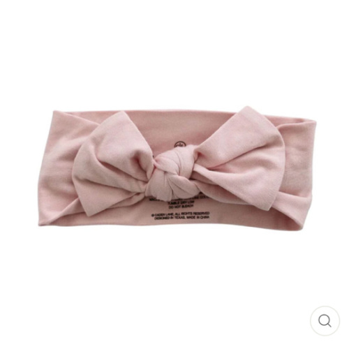 Solid Petal Pink Knit Large Bow Headwrap