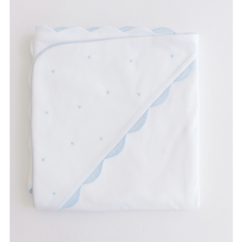 Terry Tots: Hooded Towel – Blue Dots
