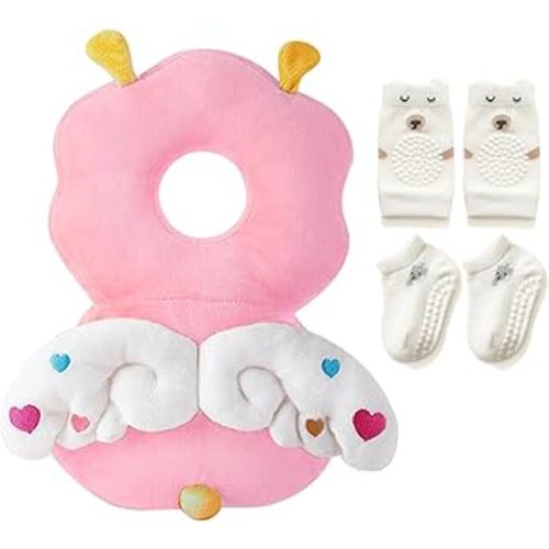 Baby Head Protector Backpack: Alarm Function, Adjustable and Ultra-Light(Angel)