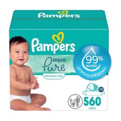 Pampers Aqua Pure Sensitive Baby Wipes - 560ct