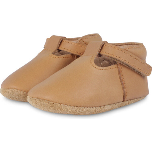 Elia Nubuck T-Bar Shoes, Caramel - Donsje Amsterdam Shoes & Booties | Maisonette