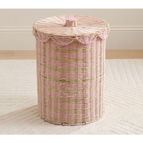 Palmer Scalloped Hamper - Pink