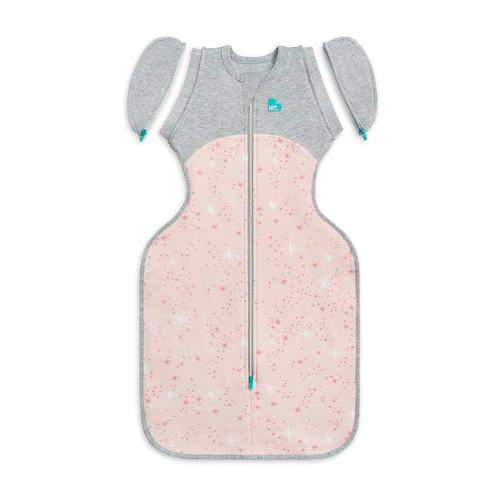 Love to Dream Swaddle Up Transition Swaddle, Patented Zip-Off Wings, Help Baby Transition from Being Swaddled to Arms Free When Showing Signs of Rolling, Suitable for All Seasons, 19-24 lbs, Pink