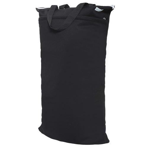 wegreeco Large Reusable Hanging Wet Dry Cloth Diaper Bag (Black)