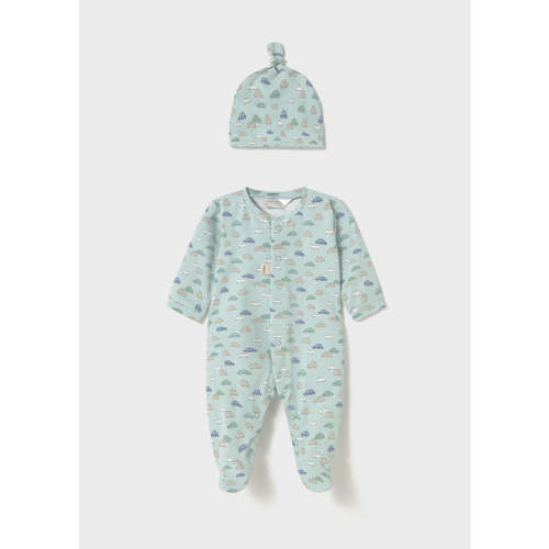 Mayoral - Baby Boy Newborn One-Piece with Hat