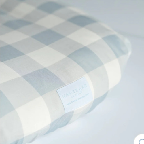 Hospital Bassinet Sheet in Blue Buffalo Check