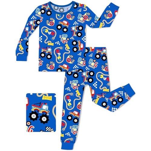 Bamboo Viscose Toddler Pajamas Boys Girls Baby 12M-8Y Pjs Sets Kids 2pcs Long-Sleeve Snug fit Sleepwear