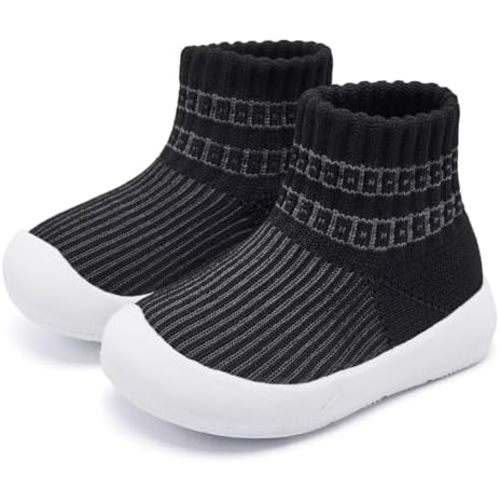 Eashi Baby Boy Girl Non-Skid Indoor Infant Walking Shoes Breathable Warm Elastic Sock Shoes with Memory Sole Protect Toes Outdoor Sneakers