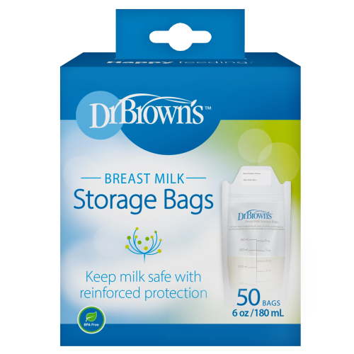 Dr. Brown's 50ct BPA-Free Breast Milk Storage Bags for Baby Feeding
