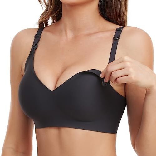 Vinfact Nursing Bras Wireless Pregnancy Smooth Maternity Bra Seamless Sleeping Bralette with Extra Bra Extender