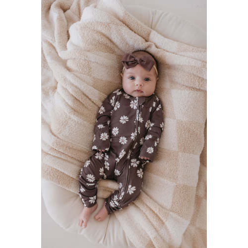 Bamboo Zip Pajamas | Midnight Meadow