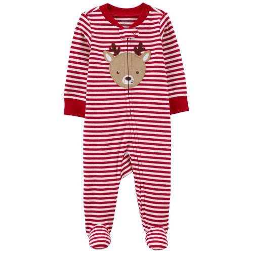 Baby Reindeer 2-Way Zip Cotton Sleep & Play Pajamas | Carter's