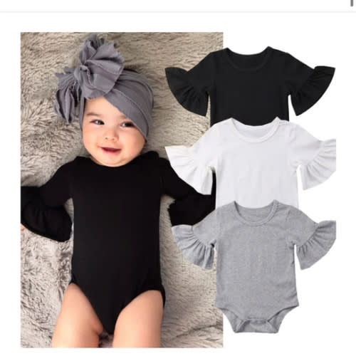Flare Sleeve Onesie for Baby & Toddler Girls – Bitsy Bug Boutique