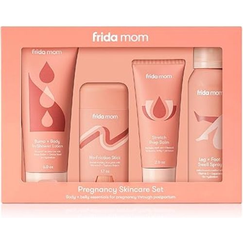 Frida Mom Pregnancy Skincare Set, Body Relief for Stretch Marks, Dry Skin, Swelling, & Chafing - 4pk Set