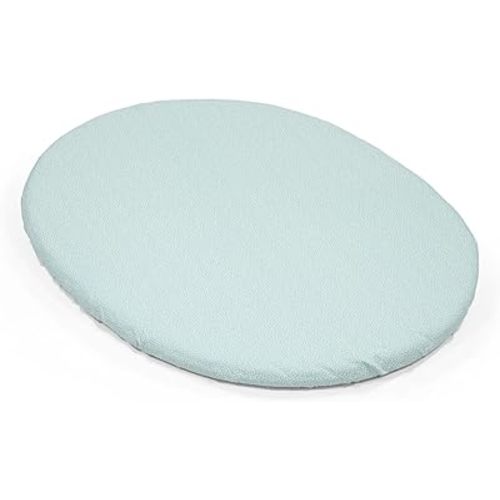 Stokke Sleepi Mini Fitted Sheet V3, Dots Sage - Compatible with Sleepi Mini Mattress V3-100% Fine Cotton Percale - Washable