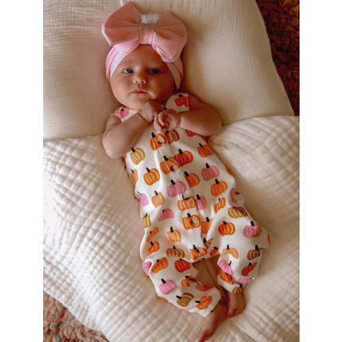 Pink Pumpkin Patch / Organic Bay Jumpsuit