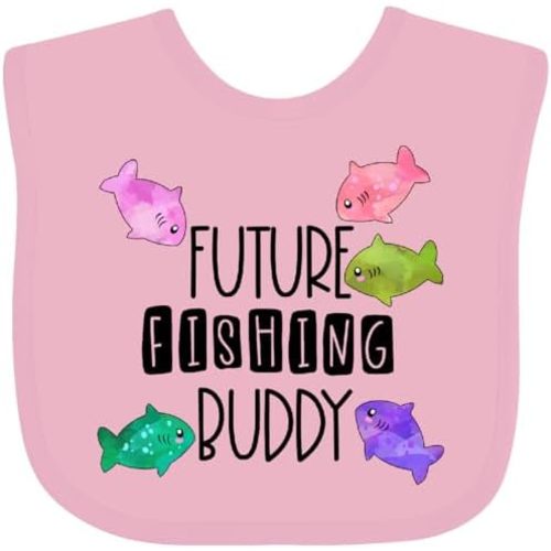 Future Fishing Buddy with Colorful Fish Baby Bib