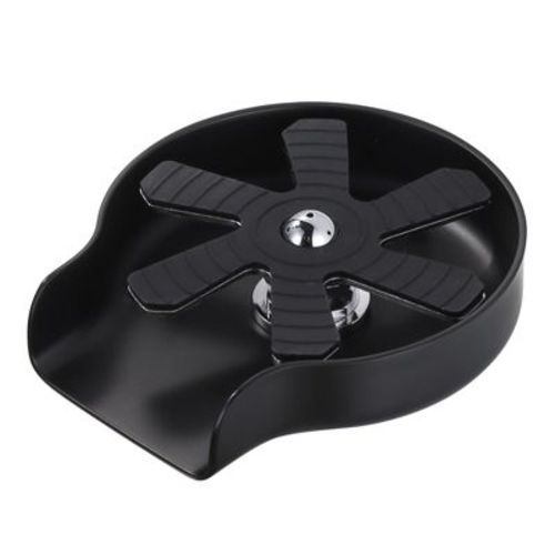 WOWOW 5 in. Metal Glass Rinser for Kitchen Sinks in Matte Black