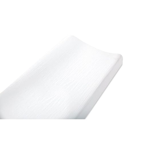 aden + anais Essentials Changing Pad Cover, 100% Cotton Muslin, Super Soft, Breathable, Tailored Snug Fit, Single, Solid White
