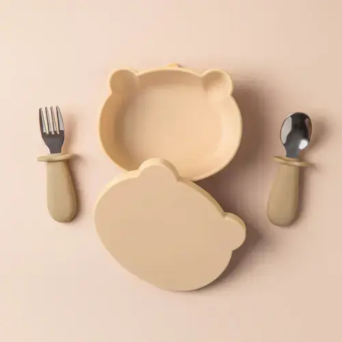 Moonkie: Baby Suction Bowl Set (Croissant)