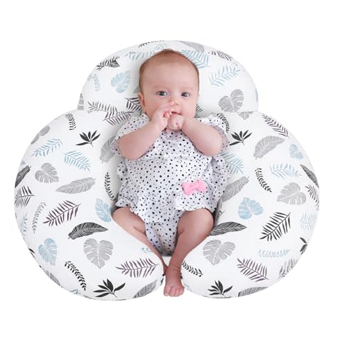 AMASKY Breastfeeding Pillows for More Support for Mom and Baby, with Removable Cotton Cover, Machine Washable, Pallet of Product(Milky White)