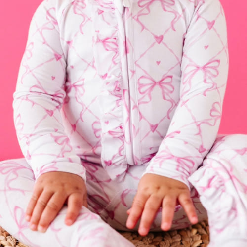 Take A Bow Ruffle Footie