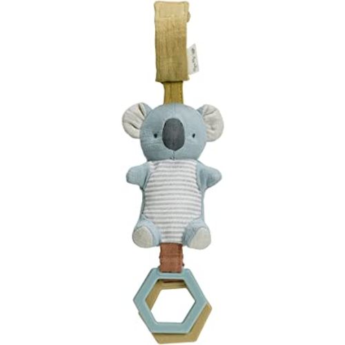 Itzy Ritzy Jingle Travel Toy for Stroller, Car Seat or Activity Gym - Baby Hanging Toy Features Jingle Sound, Clinking Rings & Adjustable Attachment Loop (Koala)