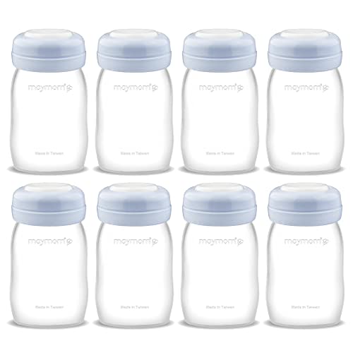 Maymom Wide Neck Breastmilk Collection n Storage Bottle 5.4 oz; Re-markable SureSeal Disc. Compatible with Spectra S2 Spectra S1 Spectra 9 Plus.