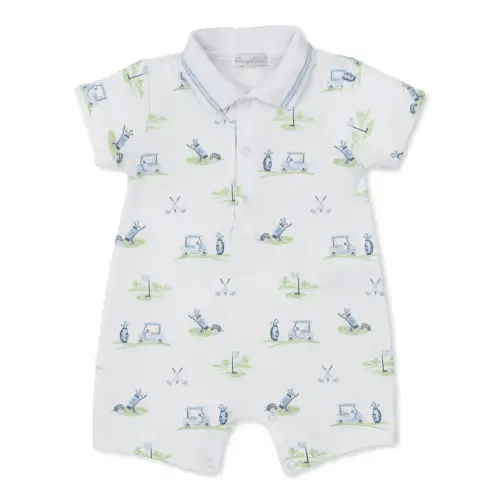 Fairway Foursome Blue Short Playsuit
