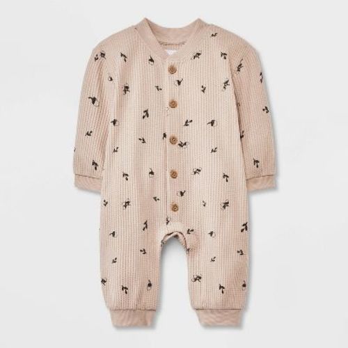 Grayson Mini Baby Button-front Romper - Cream 24m