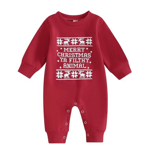 Toddler Christmas Baby Boy Girl Outfits Infant Fall Winter Clothes Cute Christmas Tree Jumnpsuit Long Sleeve Romper