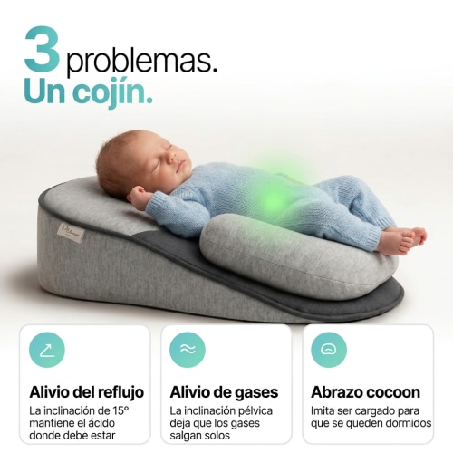 DuermeBien™ Cojín Antirreflujo para Bebé