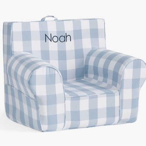 Kids Anywhere Chair®, Chambray Blue Twill with Buffalo Check