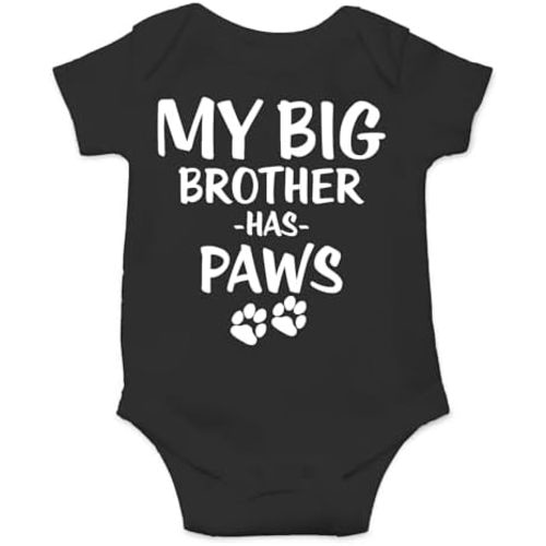 AW Fashions My Big Brother Has Paws Baby Bodysuit Cute Funny Newborn Outfit Adorable Clothes Girl Romper