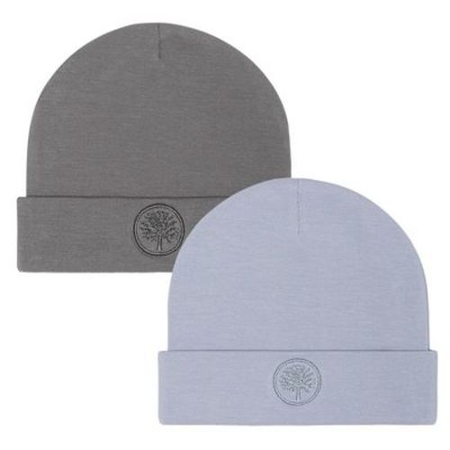 Parker Baby Co. 2 Pack Baby Beanie - Rosewood/Snow (0-3 months)