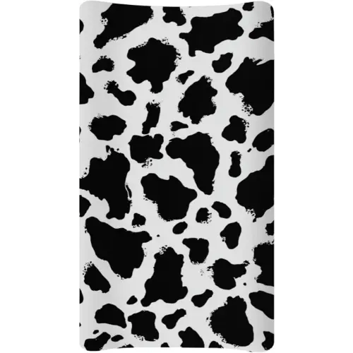 Cow Print Diaper Changing Pad Covers for Baby Boys Girl Super Soft Changing Mat Cover Infant Newborn Changing Table Sheet Fitted 32”x16” Changing Pad Covers