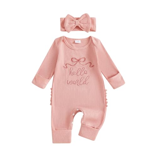 Baby Girl Winter Clothes Newborn Going Coming Home Outfit Ruffle Mitten Sweater Romper Cute Knitted Jumpsuit