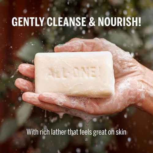 Dr. Bronner's Pure-Castile Magic Bar Soap (Baby Unscented, 5 oz, 6-Pack) - Made with Regenerative Organic Certified Oils, For Face, Body & Hair, Gentle for Sensitive Skin - Vegan, Non-GMO