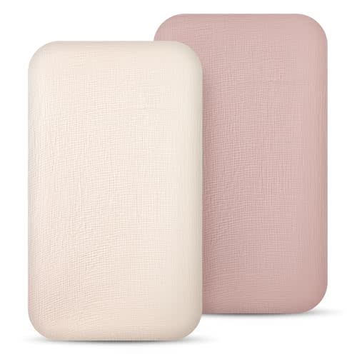 lulumoon Muslin Bassinet Sheets for Baby: Soft Bedside Sleeper Bassinet Fitted Sheets for Boys and Girls